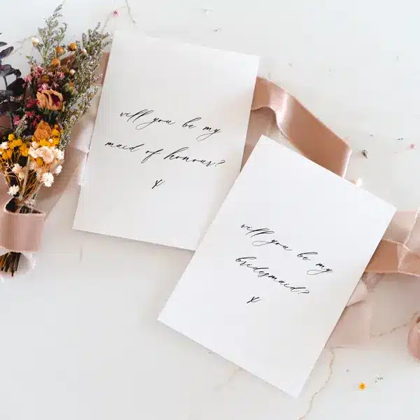 Bridesmaid Proposal Card Set – Minimal Design