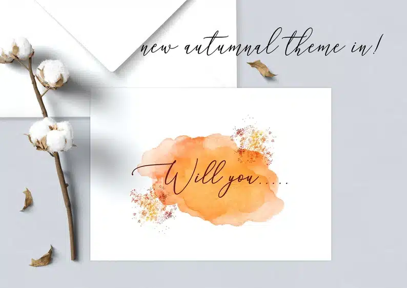 Watercolour Bridesmaid Proposal Card | A6 Wedding Party Card - Image 5