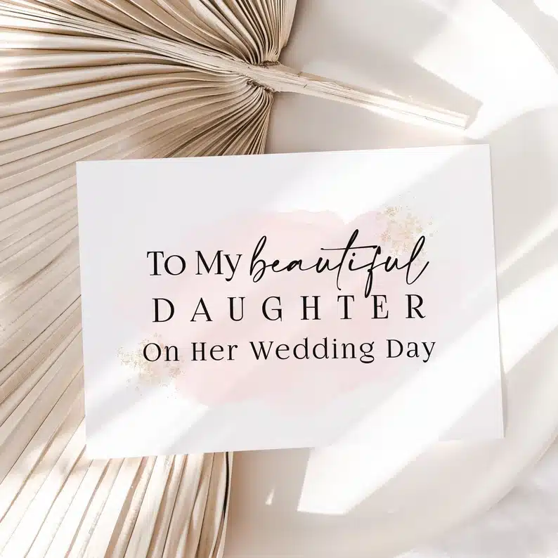 Wedding Day Card to My Daughter