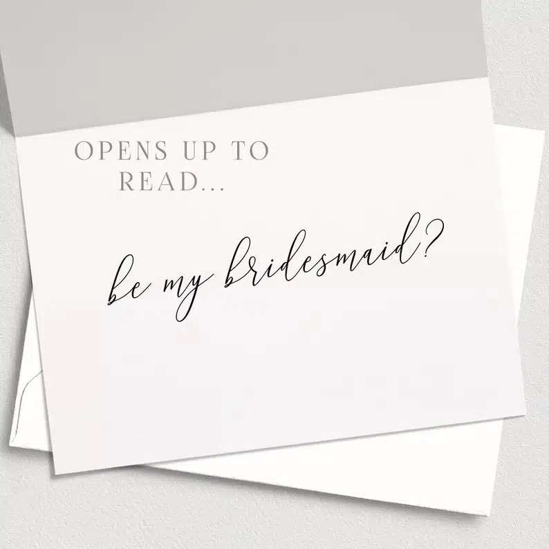 Watercolour Bridesmaid Proposal Card | A6 Wedding Party Card - Image 10