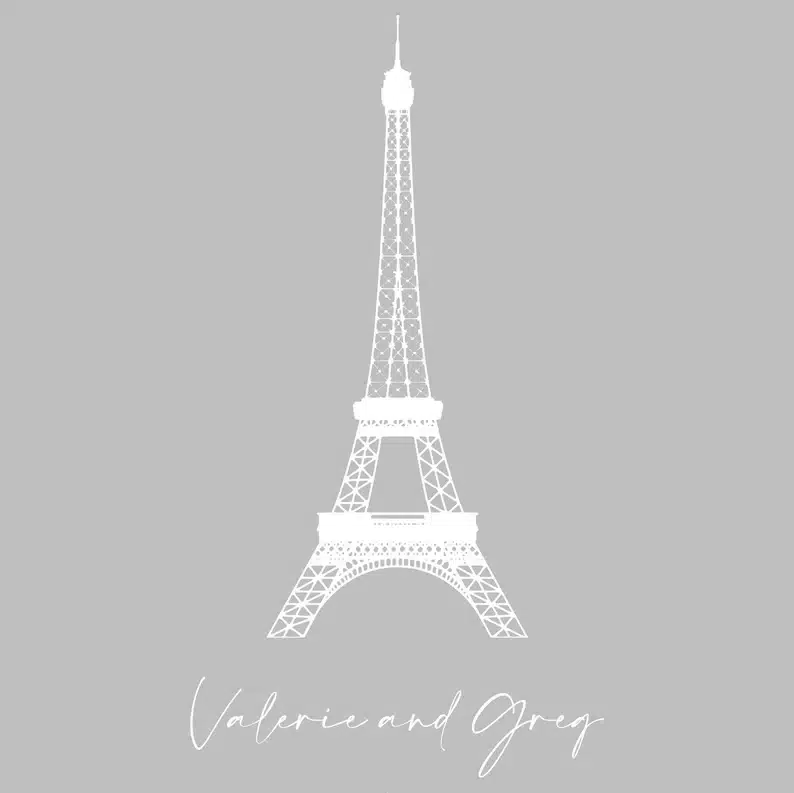 Personalised Eiffel Tower Engagement Print (Digital Download) - Image 2