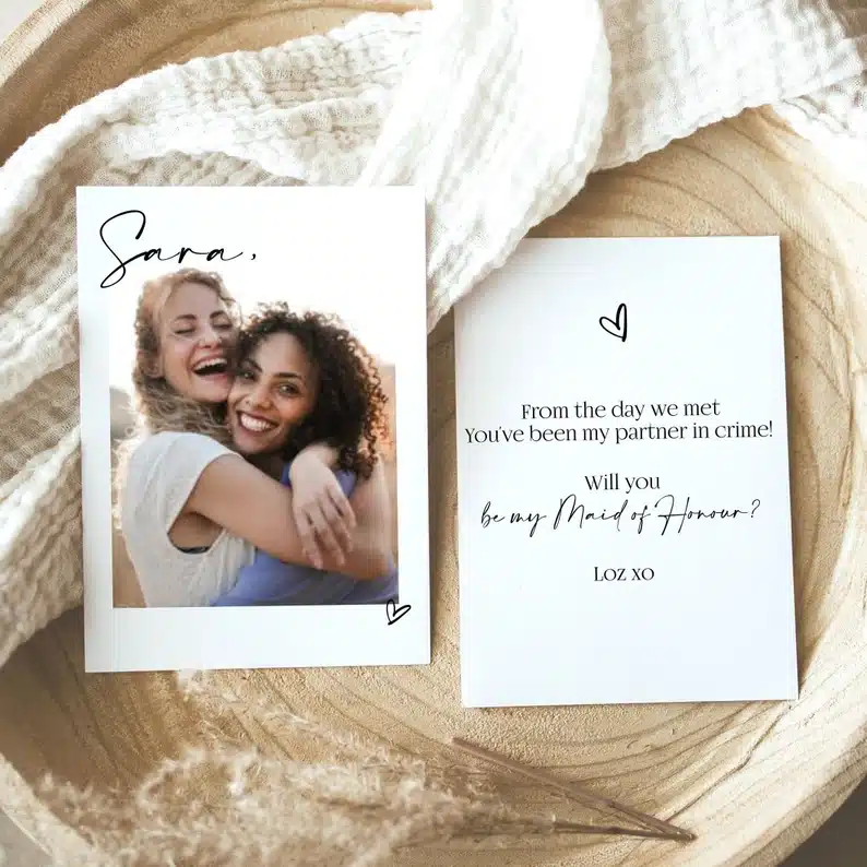Personalised Photo Bridesmaid Proposal Card | Maid of Honour Gift