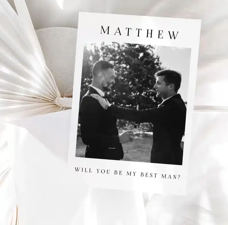 Best Man & Groomsman Proposal Card – Wedding Party Invite