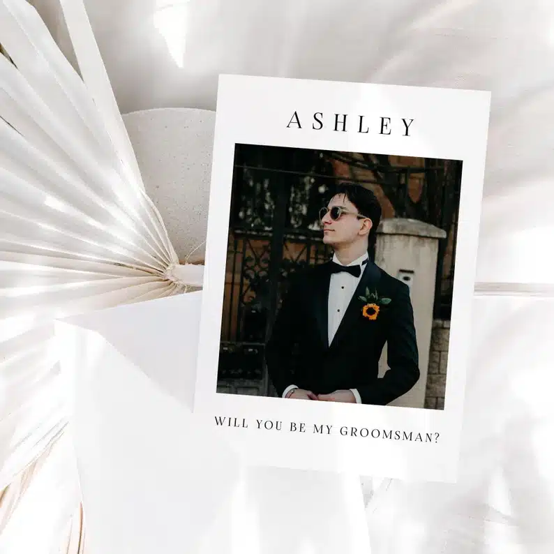 Best Man & Groomsman Proposal Card – Wedding Party Invite - Image 6