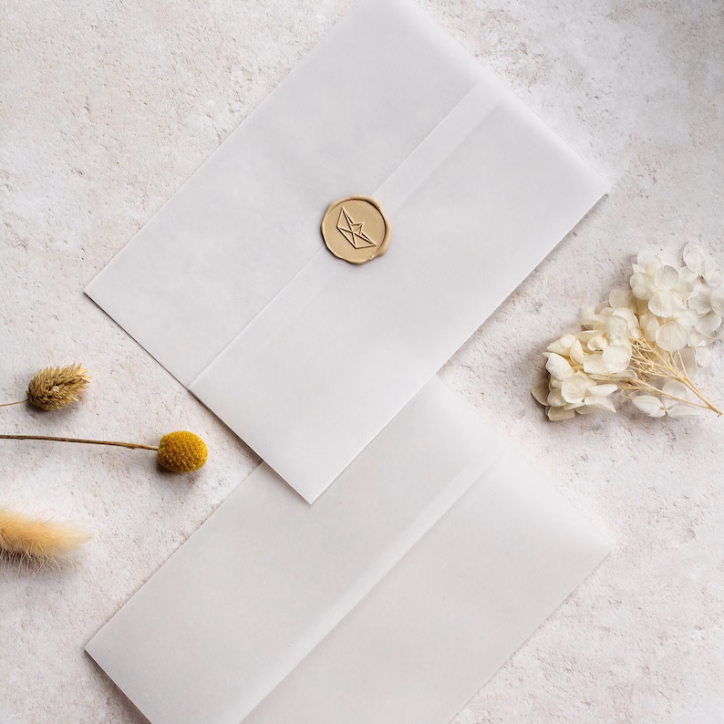 Vellum Invitation Sleeves (5x7 Transparent Wraps)