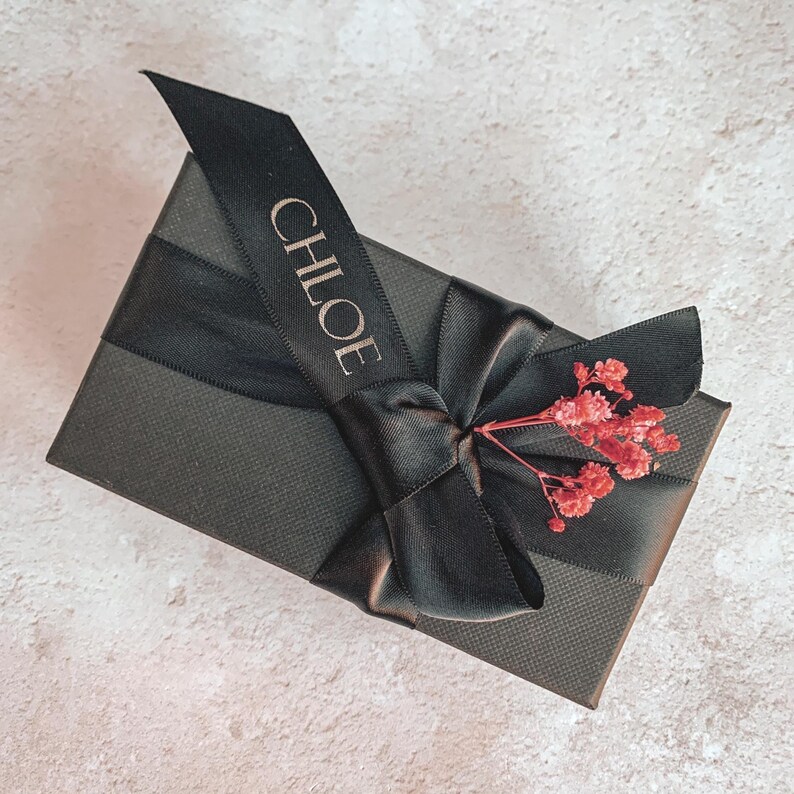 Personalised Satin Ribbon Bows – Custom Gift Tag Ribbons