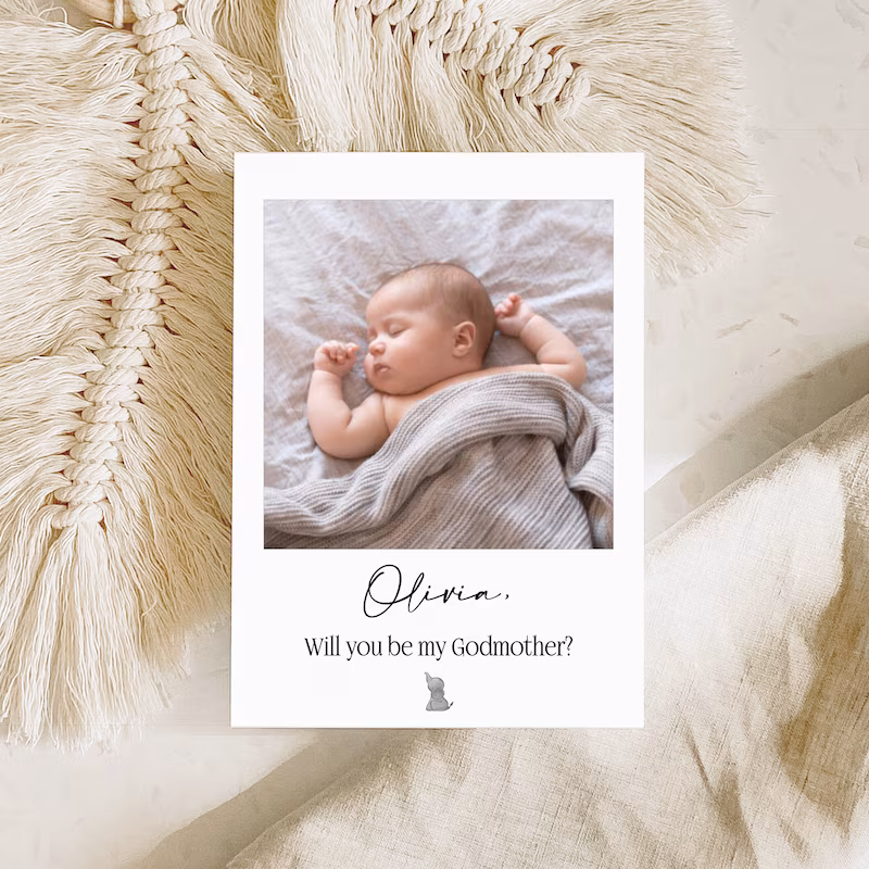 Personalised Godmother Proposal Photo Card