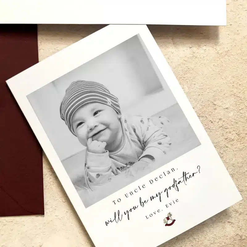 Will You Be My Godmother Photo Card